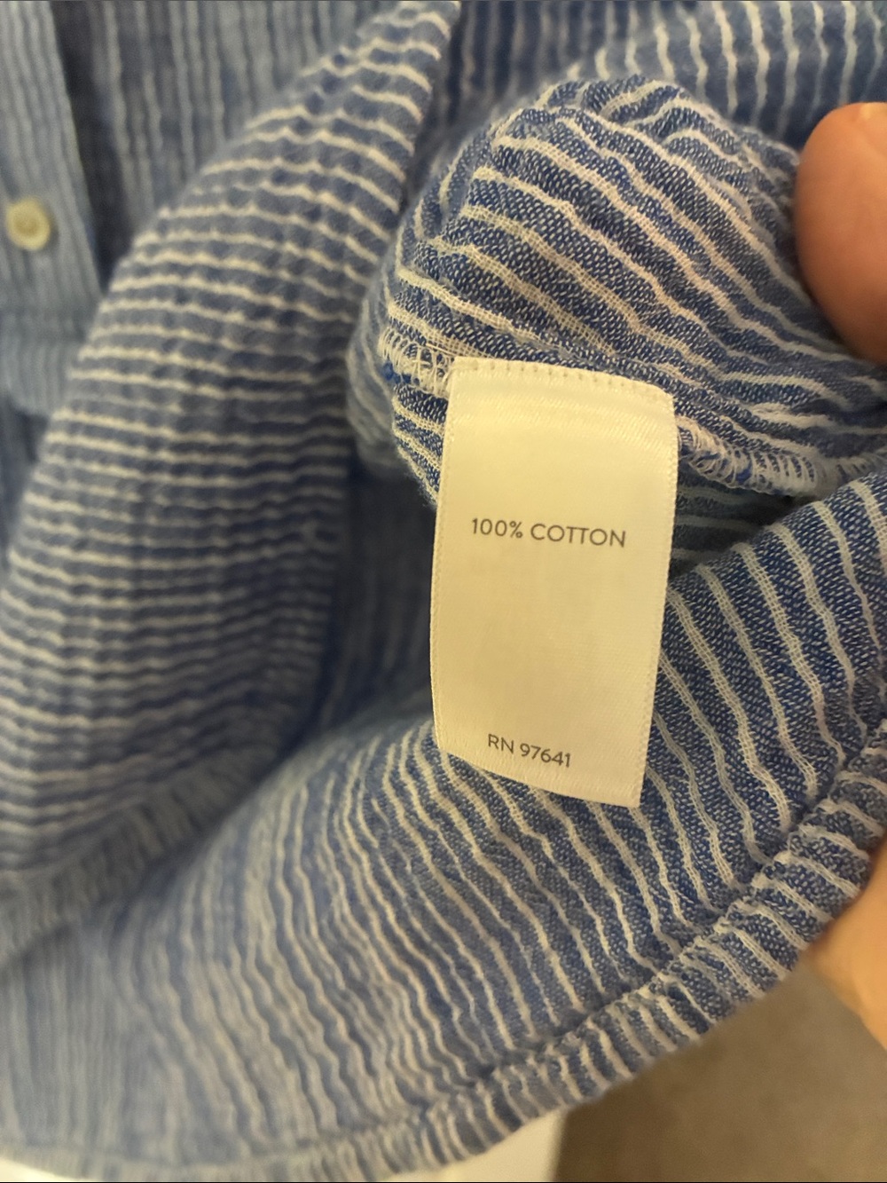 J. Jill Vibrant Blue & White Striped Cotton Gauze Popover Shirt SZ S - Picture 5 of 6
